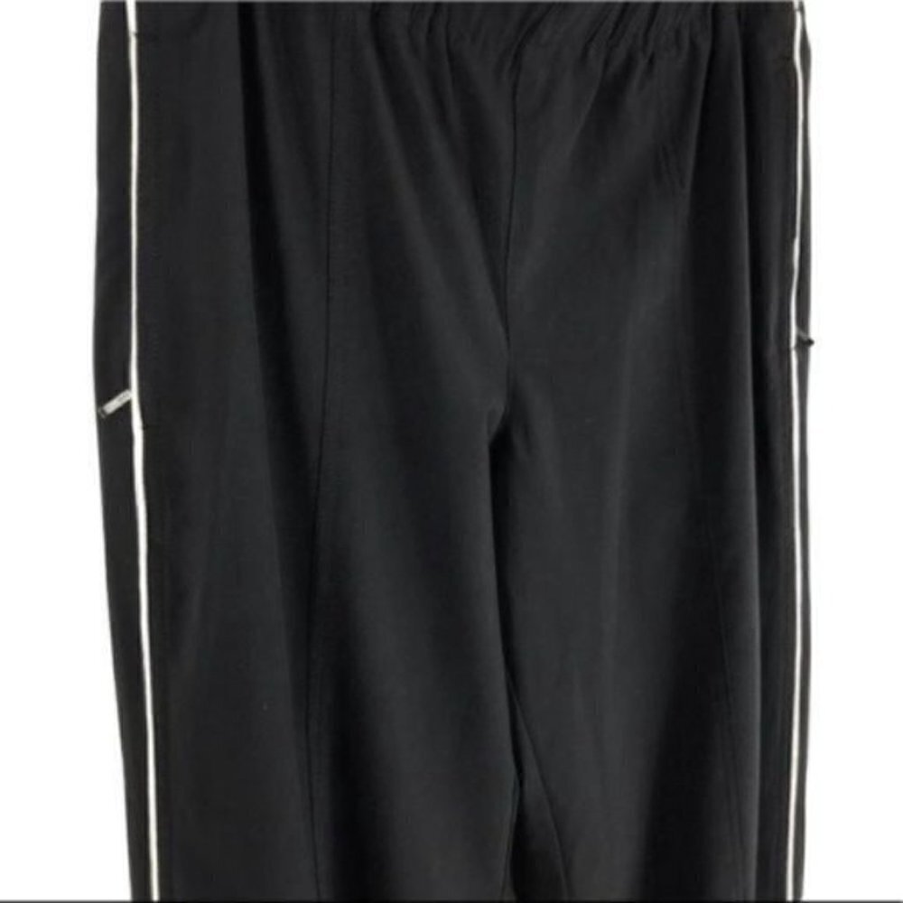 Lucy Flex Track pants black with White stripe up sides w/ Pockets Size small - Picture 3 of 8
